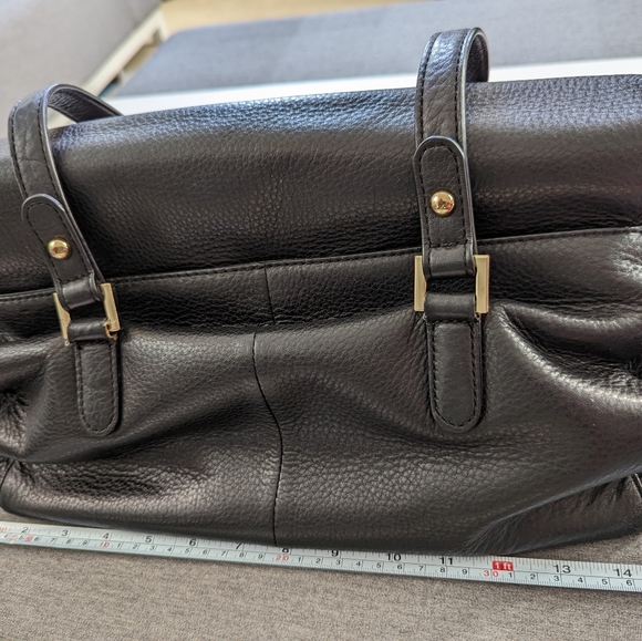 Black Satchel Style DKNY Leather Purse - Picture 3 of 6